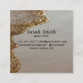 シーシェルズシービーチベージュ自然 スクエア名刺 (裏面)