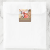 シーシェルズスターフィッシュサンディビーチ差出人住所 スクエアシール (バッグ)