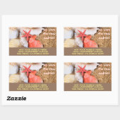 シーシェルズスターフィッシュサンディビーチ 長方形シール (シート)