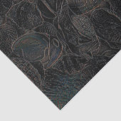 シーシェルズダークティール（緑がかった色）ブラック海ビーチアート 薄葉紙 (詳細)