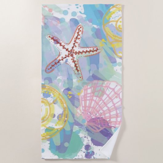 シーシェルズバイザシーショアビーチタオル ビーチタオル (正面)