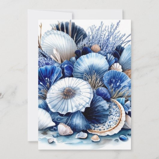 シーシェルズバイザシーショアボーイ誕生日招待状 招待状 (裏面)