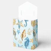 シーシェルズパターンビーチブライダルシャワー フェイバーボックス (オープン)