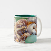 シーシェルズヒトデ&ビーチグラスマグカップ ツートーンマグカップ (正面右)