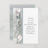 シーシェルズピアスビーチ結婚式RSVP 出欠カード (正面/裏面)