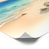 シーシェルズピーブルズショア海ビーチアートプリント ポスター (角)