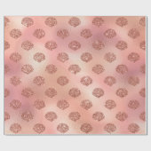 シーシェルズマーメイドバラ金ゴールドピンクプリンセスグリッター ラッピングペーパー (フラット)