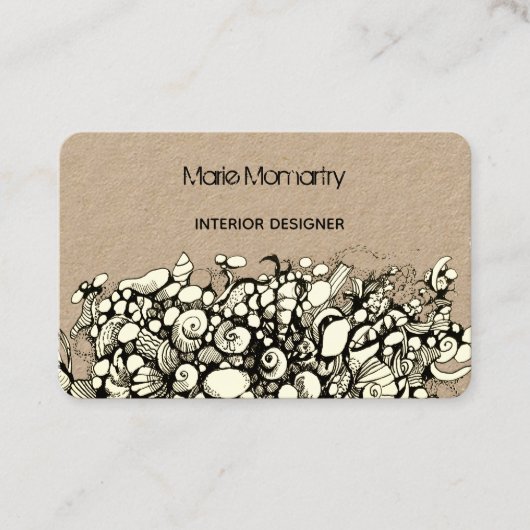 シーシェルズ白黒名刺 名刺 (正面)