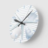 シーシェルズ&パールズ ラウンド壁時計 (傾斜)