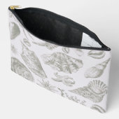 シーシェルソフトアンティークアートビーチシェル アクセサリーポーチ (見開き)