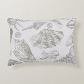 シーシェルソフトアンティークアートビーチシェル アクセントクッション (正面)