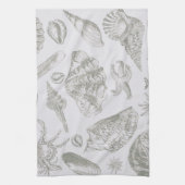 シーシェルソフトアンティークアートビーチシェル キッチンタオル (縦)