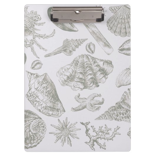 シーシェルソフトアンティークアートビーチシェル クリップボード (正面)