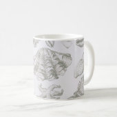 シーシェルソフトアンティークアートビーチシェル コーヒーマグカップ (正面右)