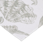 シーシェルソフトアンティークアートビーチシェル ショートテーブルランナー (コーナー)