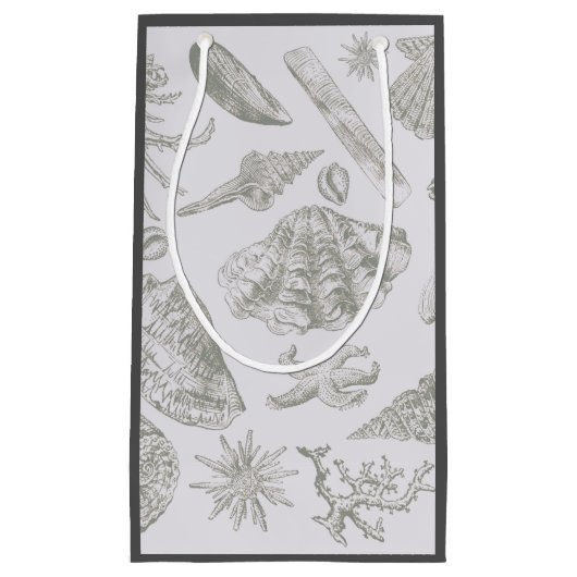 シーシェルソフトアンティークアートビーチシェル スモールペーパーバッグ (正面)