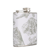 シーシェルソフトアンティークアートビーチシェル フラスク (右)