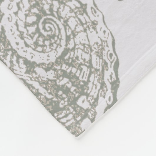 シーシェルソフトアンティークアートビーチシェル フリースブランケット (角)