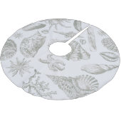 シーシェルソフトアンティークアートビーチシェル ブラッシュドポリエステルツリースカート (アングル)