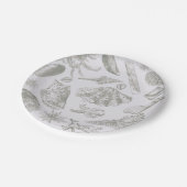 シーシェルソフトアンティークアートビーチシェル ペーパープレート (アングル)