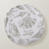 シーシェルソフトアンティークアートビーチシェル ラウンドクッション (裏面)