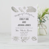 シーシェルソフトアンティークアートビーチシェル 招待状 (スタンド正面)