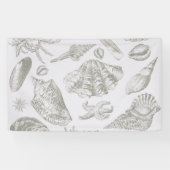 シーシェルソフトアンティークアートビーチシェル 横断幕 (横)