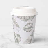 シーシェルソフトアンティークアートビーチシェル 紙コップ (裏面)