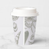 シーシェルソフトアンティークアートビーチシェル 紙コップ (右)