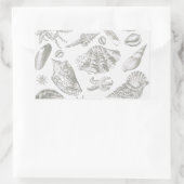 シーシェルソフトアンティークアートビーチシェル 長方形シール (バッグ)