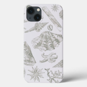 シーシェルソフトアンティークアートビーチシェル iPhone 13ケース