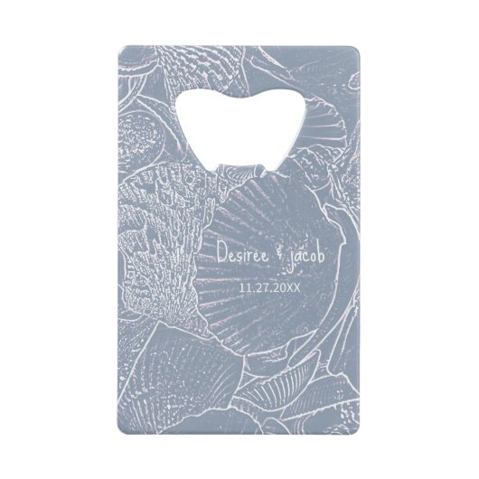 シーシェルダスティブルーコーストビーチ クレジットカード栓抜き (正面)