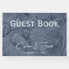 シーシェルダークダスティブルーコーストモダンビーチ ゲストブック