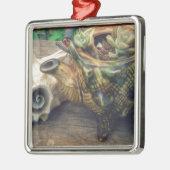 シーシェルティーケトルに多肉植物を植えた メタルオーナメント (左)