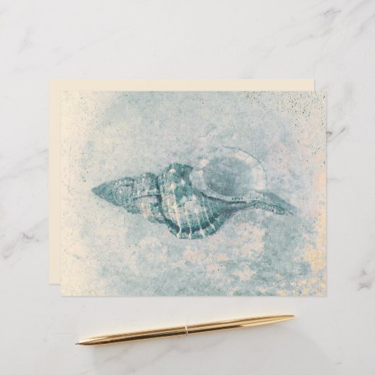 シーシェルティール(緑がかった色)ベージュヴィンテージ海ビーチテクスチャ (正面/裏面インサイチュ)