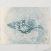 シーシェルティール(緑がかった色)ベージュヴィンテージ海ビーチテクスチャ (正面)