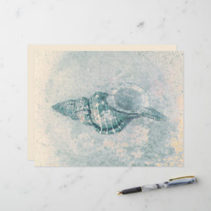 シーシェルティール（緑がかった色）ベージュヴィンテージ海ビーチテクスチャ