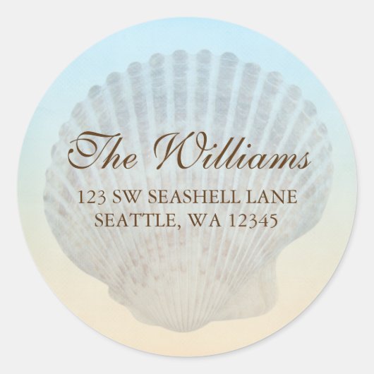 シーシェルトロピカルビーチ住所 シール (正面)