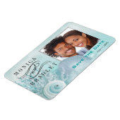 シーシェルドリームスビーチ写真デイトアクアを保存 マグネット (左側)