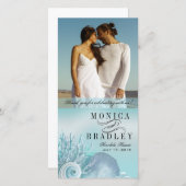 シーシェルドリームスビーチ結婚式サンキューアクア サンキューカード (正面/裏面)