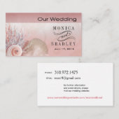 シーシェルドリームズビーチ結婚式Website pink エンクロージャーカード (正面/裏面)