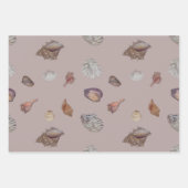 シーシェルニュートラルトーンギフトラップ ラッピングペーパーシート (正面2)