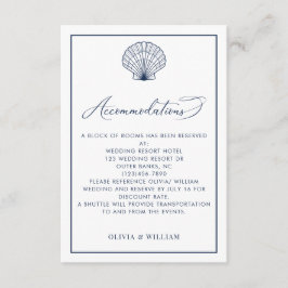 シーシェルネイビーブルービーチ結婚式宿泊施設 エンクロージャーカード