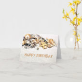 シーシェルハッピーバースデーカード カード (黄色い花)