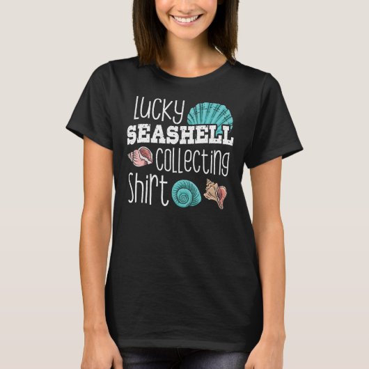 シーシェルハンターラッキーシーシェル収集 Tシャツ (正面)