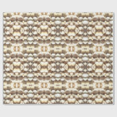 シーシェルパターン夏の自然の色合い茶色 ラッピングペーパー (フラット)