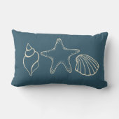 シーシェルヒトデビーチ航海の枕 ランバークッション (裏面)