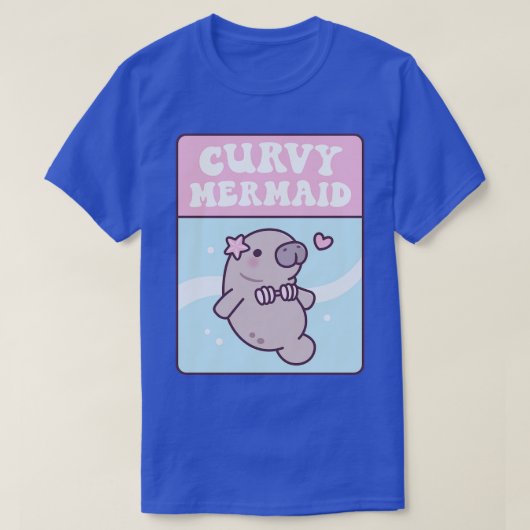 シーシェルビキニ曲線の可愛いマナティーMermaid Funn Tシャツ (デザイン正面)