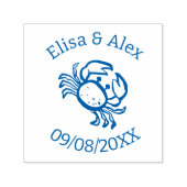 シーシェルビーチウェディングキュートカニカスタム セルフインキングスタンプ (デザイン)