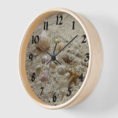 シーシェルビーチサンドコースト 壁時計 (傾斜)